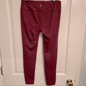 Athleta Burgundy Heathered Leggings